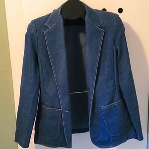 Petite misses denim blazer